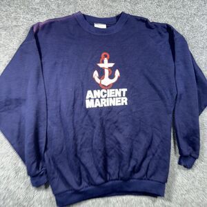 Shelf Shirts Men Lg Blue Sweatshirt Ancient Mariner Anchor Fishing Boat‎ Lake
